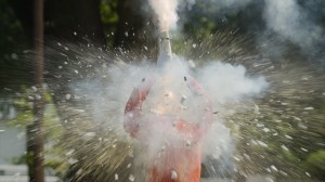 Before setting off fireworks, please use your melon.