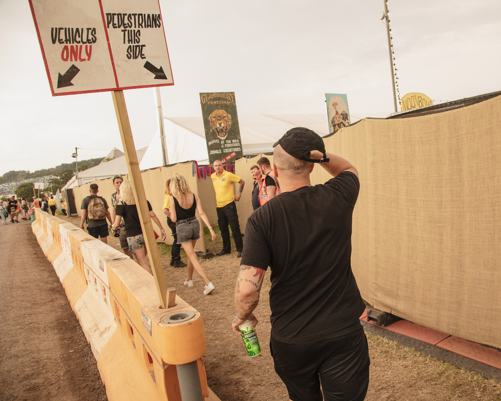 Tom Usher trying to break into the VIP Section at Glastonbury