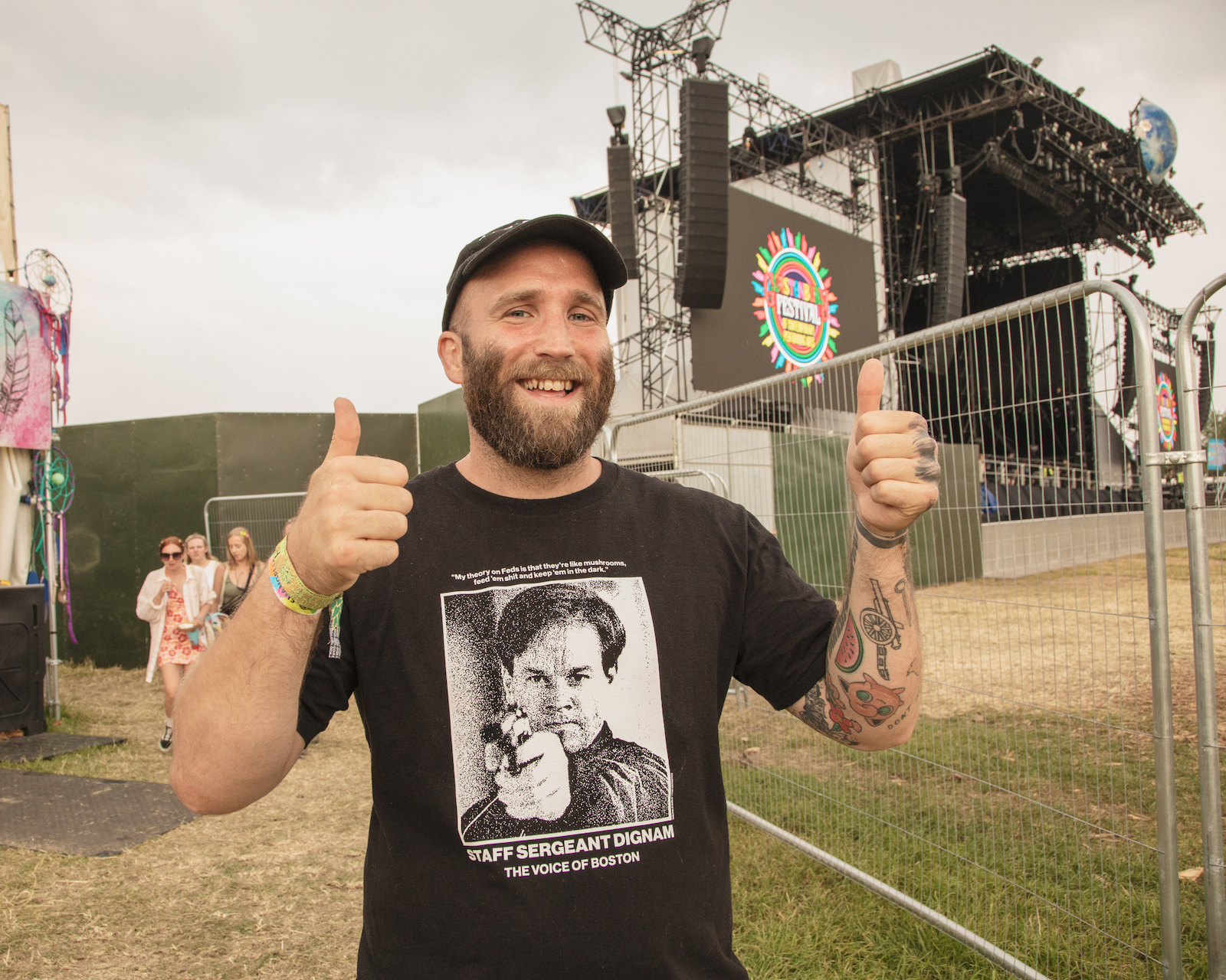 Tom Usher trying to break into the VIP Section at Glastonbury