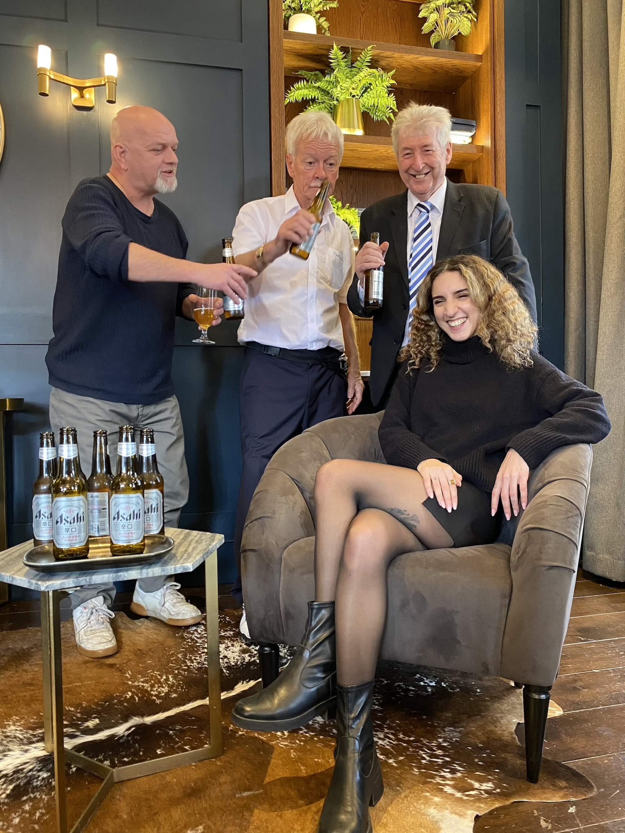 Northern Boys Norman Pain, Patrick Karneigh and Kevin with the writer