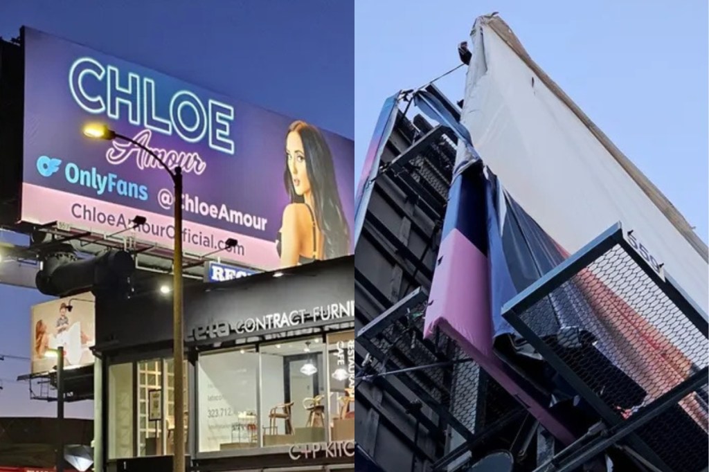 This OnlyFans Stars’ Billboard Keeps Getting Vandalized